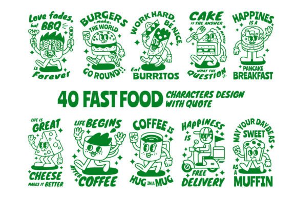 40 Fast Food Characters