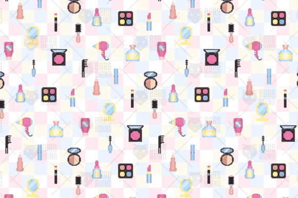 Beauty Accessories Pixel Pattern Graphics