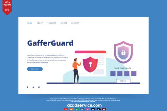 Business Landing Page Template Graphics