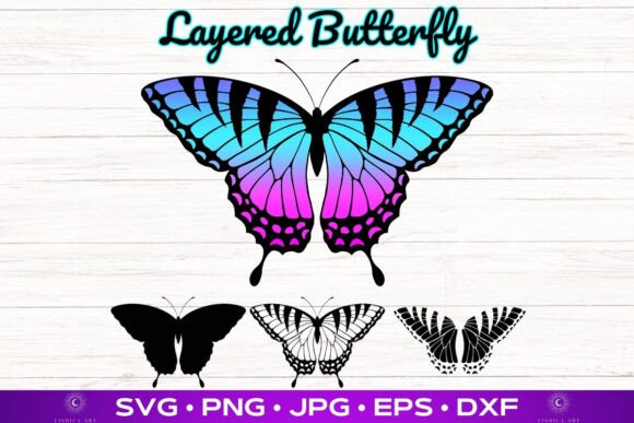Butterfly Layered 3D SVG Laser Cut Files