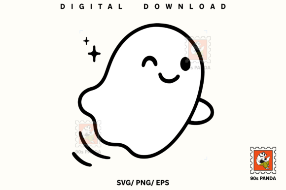 Cute Halloween Ghost SVG Graphics for Crafts