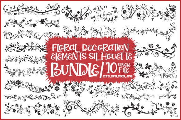 Elegant Floral Graphics for Crafts