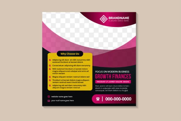 Growth Finances Square Banner Graphics