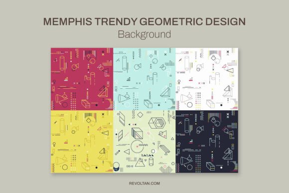 Memphis Trendy Geometric Graphics for Backgrounds