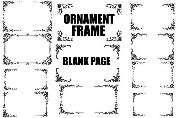 Ornate Vector Frames Decorative Ornam: Premium Graphics for Crafts & Branding