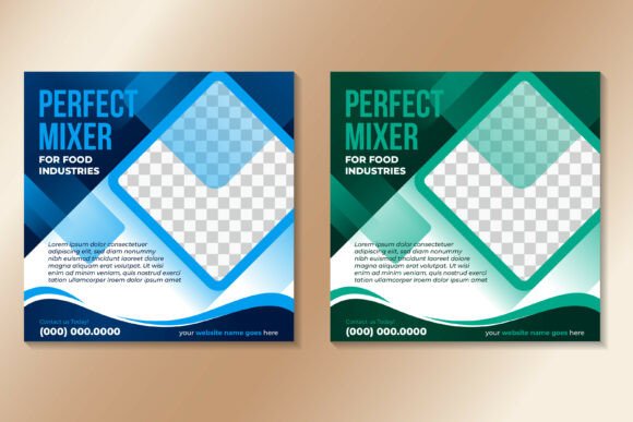Perfect Mixer Square Banner: A Modern Graphic for Branding and Social Media