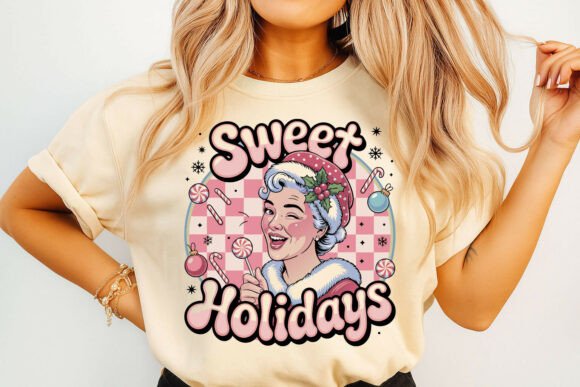 Retro Christmas Graphic for T-Shirt Designs