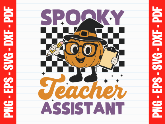 Spooky Teacher Assistant Graphics for Festive Branding